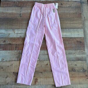 Vintage Property Of Women's Pink Straight Leg Drawstring Pants -24